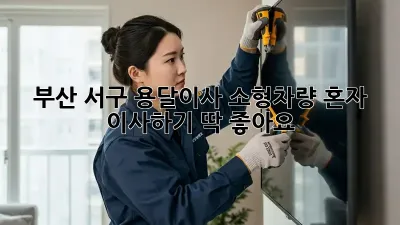 부산 서구 용달이사 소형차량: 혼자 이사하기 딱 좋아요!