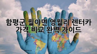 함평군 월야면 영월리 렌터카 가격 비교 완벽 가이드